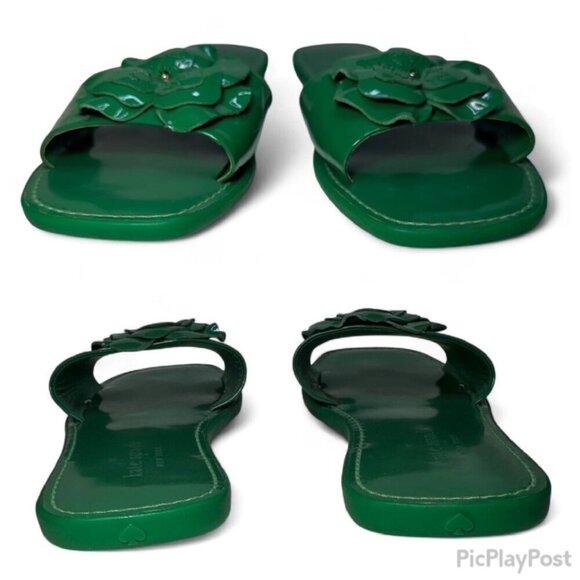 KATE SPADE Santana Slide Sandal, Green Bean, Size 7, NWOB - Picture 11 of 13